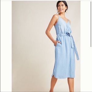 NWT Cloth and Stone Surplice Chambray Dress